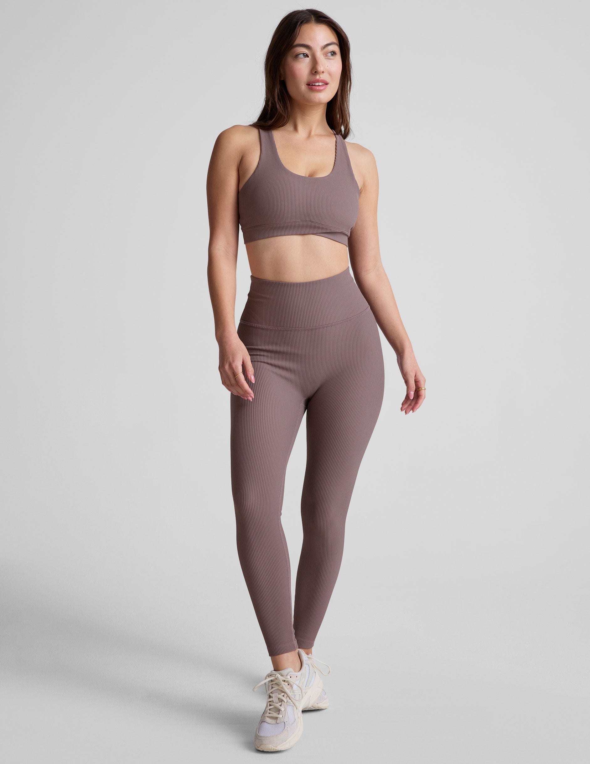 Beyond Yoga Impulse Ribbed Active Leggings: High-Waisted, Seamless, Midi Length Comfort
