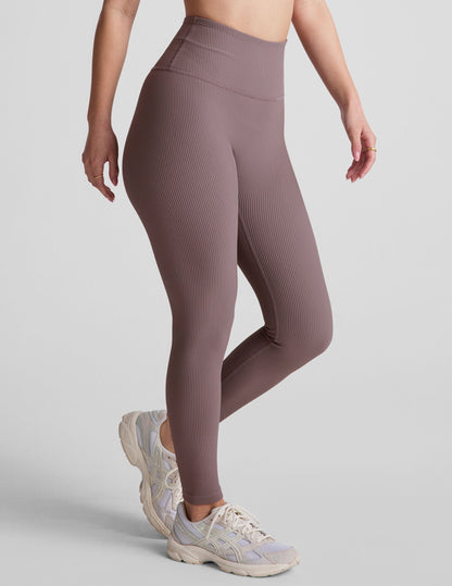 Beyond Yoga Impulse Ribbed Active Leggings: High-Waisted, Seamless, Midi Length Comfort