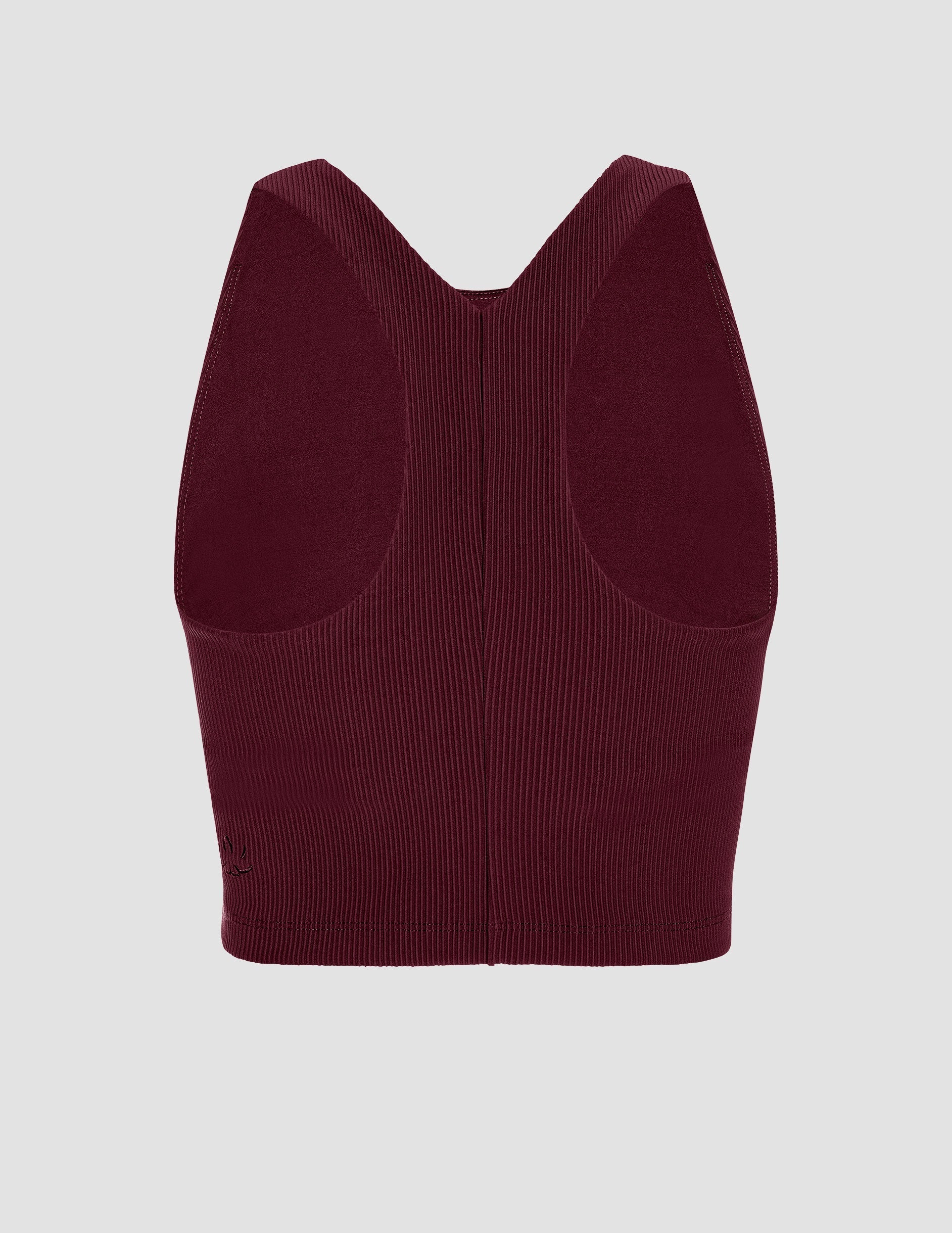 Beyond Yoga Refocus Ribbed Cropped Tank: High-Neck, Built-in Bra, Soft Compression