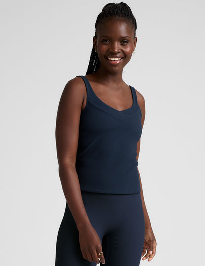 Impulse Ribbed V-Neck Tank: Performance, Compression, Moisture-Wicking for Active Style