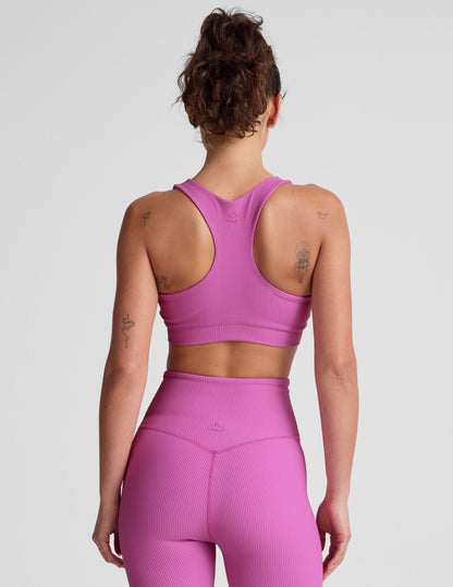Beyond Yoga Impulse Ribbed Medium Support Racerback Bra with Removable Pads