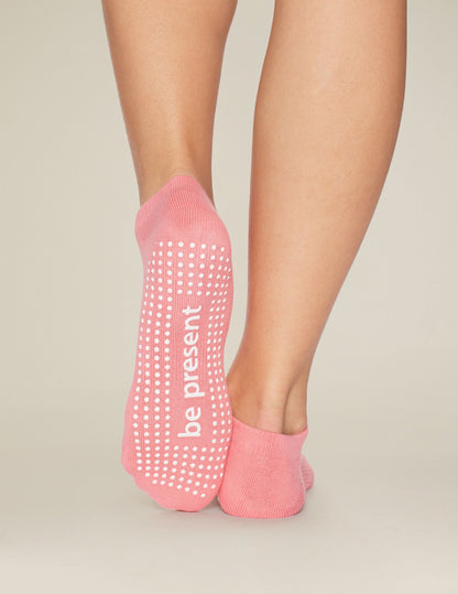 Motivational Non-Slip Ankle Grip Socks for Yoga Pilates Barre with Arch Support