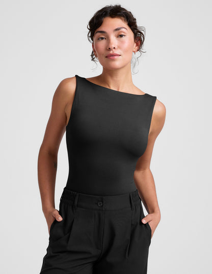 Beyond Yoga Eclipse Open Back Tank Top: Built-in Bra, High-Waist Length, Comfort Fit