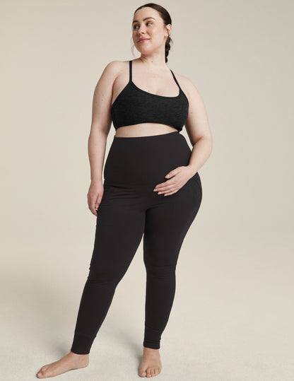 Luxurious Cozy Fleece Maternity Sweatpants: Fold-Over Waistband, Relaxed Fit, Ultimate Comfort