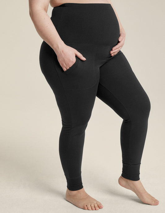Luxurious Cozy Fleece Maternity Sweatpants: Fold-Over Waistband, Relaxed Fit, Ultimate Comfort
