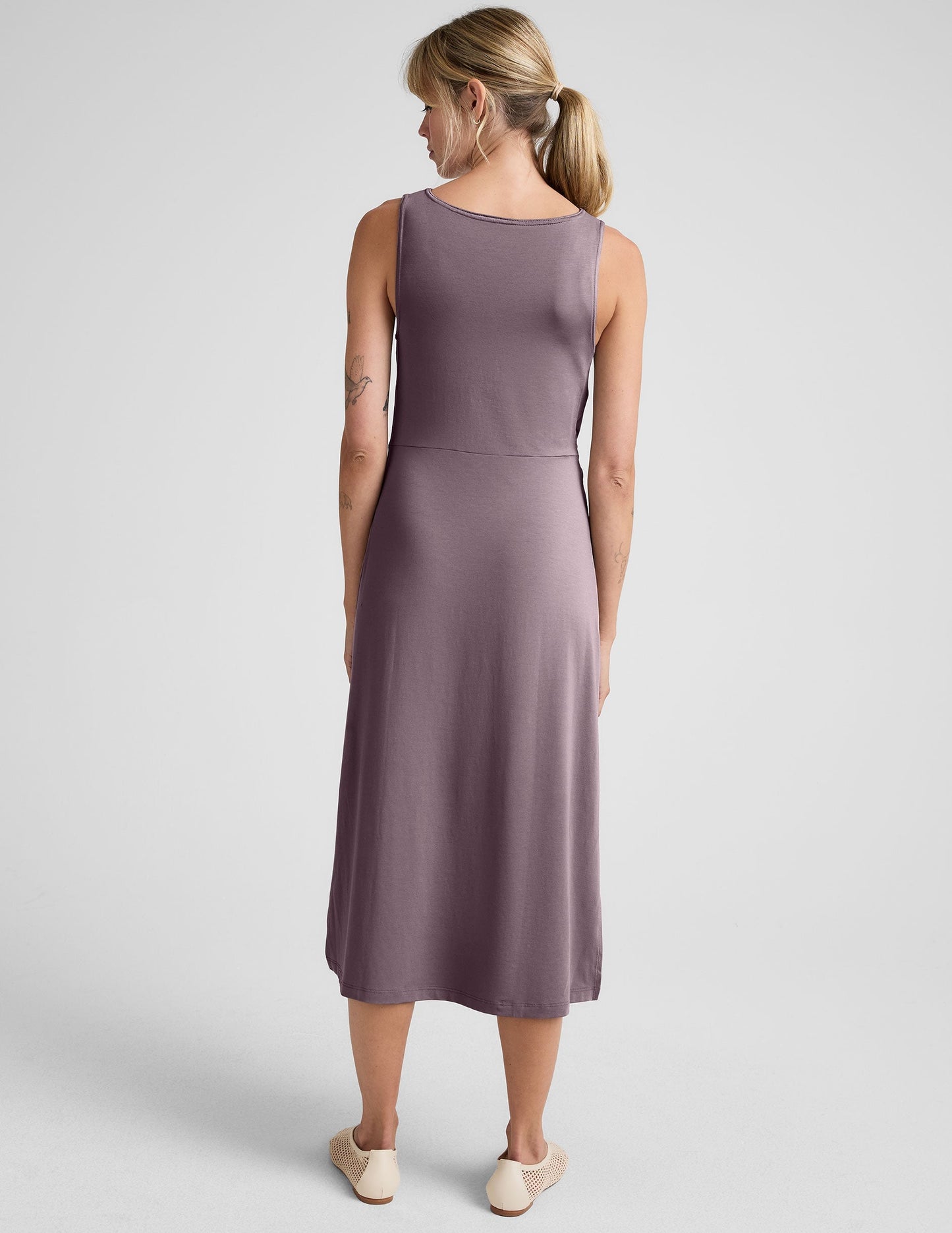 Chic Woodland Rotation Side Twist Midi Dress for Women's Everyday Style