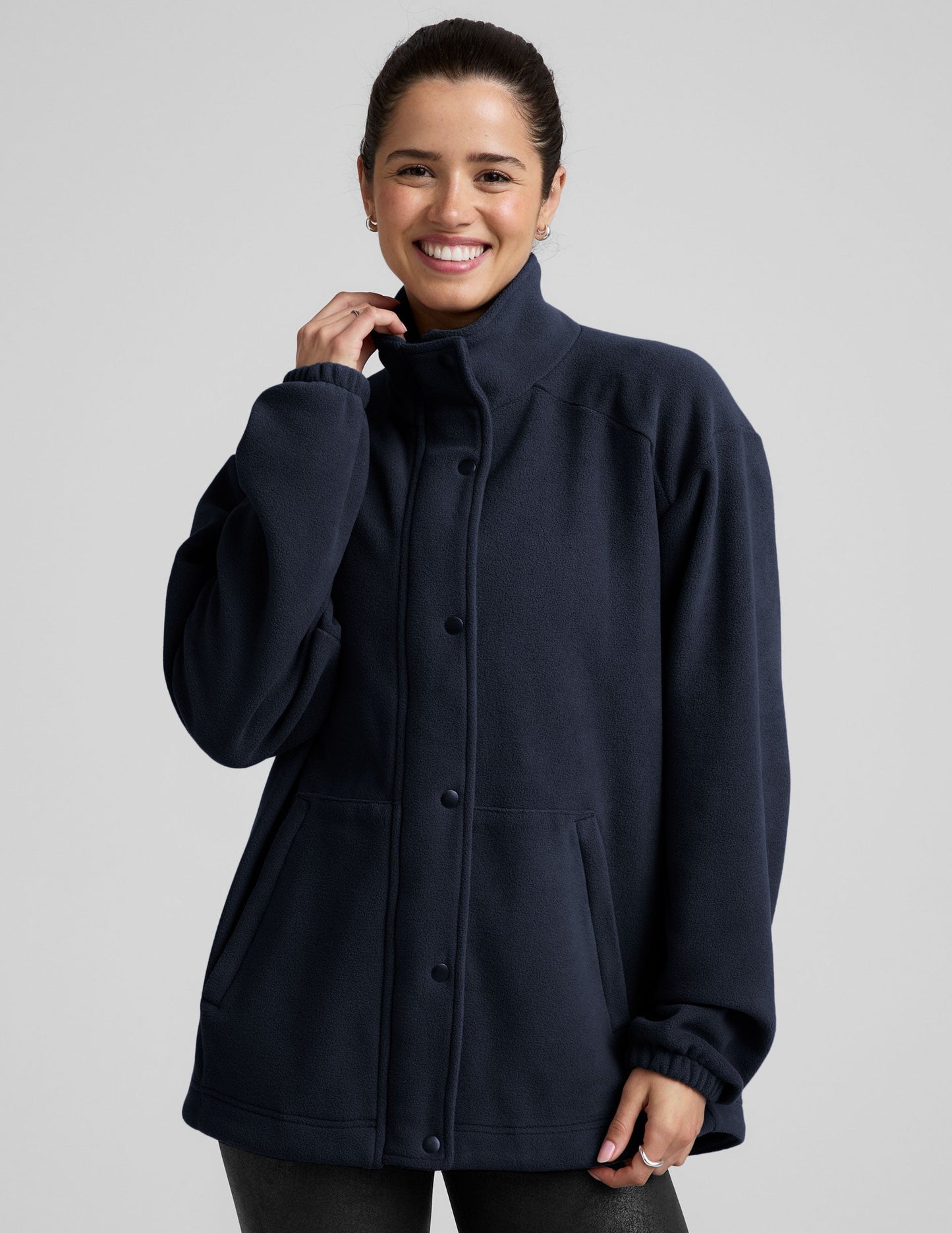 Cozy Fleece Explorer Jacket for Women - Full Zip, Snap Closure