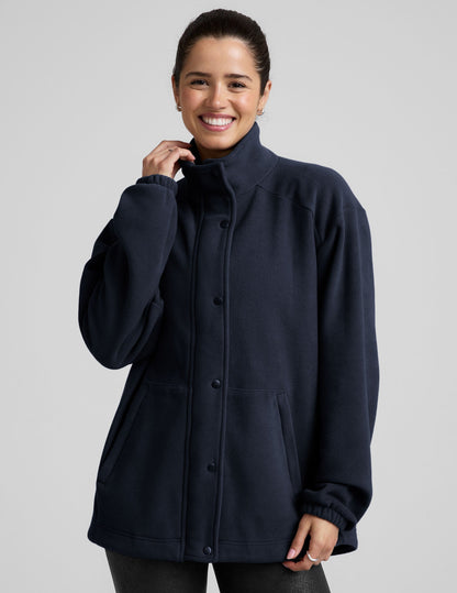 Cozy Fleece Explorer Jacket for Women - Full Zip, Snap Closure