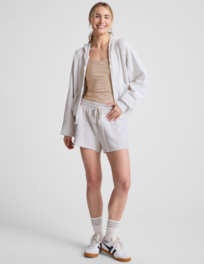 Women's Soft Terry Zip-Up Hoodie: California-Inspired Comfort with Pockets & Drawcords