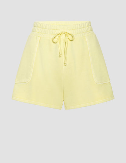 Women's Soft Terry Cali Shorts: Elastic Waist, Pockets, Drawcord, Relaxed Fit