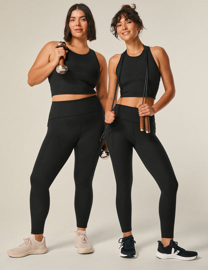 POWERBEYOND™ Strive Midi Legging 2.0: Black, Supportive, High-Waist, Compression Activewear
