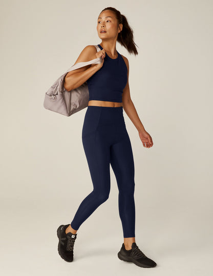 POWERBEYOND™ Midi Pocket Leggings 2.0: Sculpting Compression, High-Waist, Side Pockets