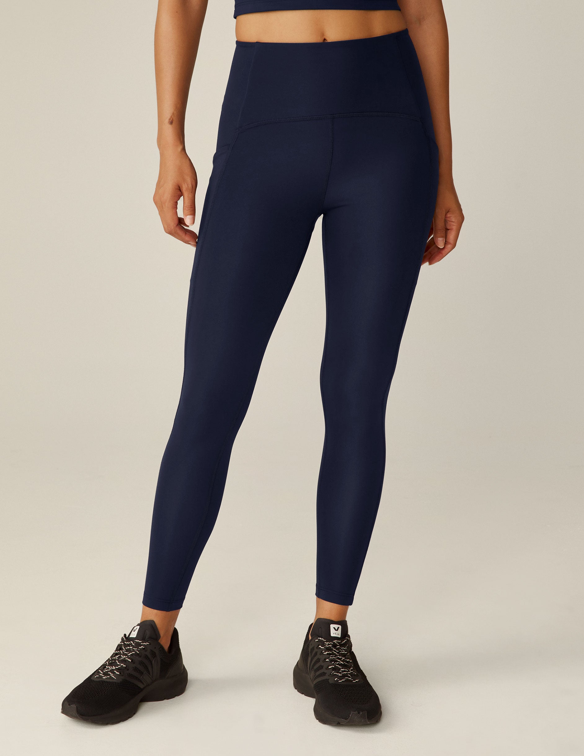 POWERBEYOND™ Midi Pocket Leggings 2.0: Sculpting Compression, High-Waist, Side Pockets