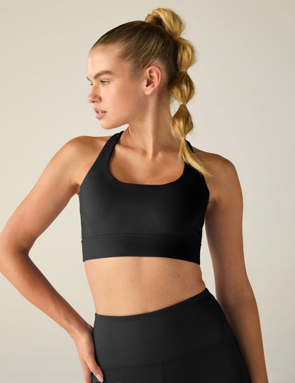 Ultimate Support Power Mesh Crossover Back Sports Bra for Women