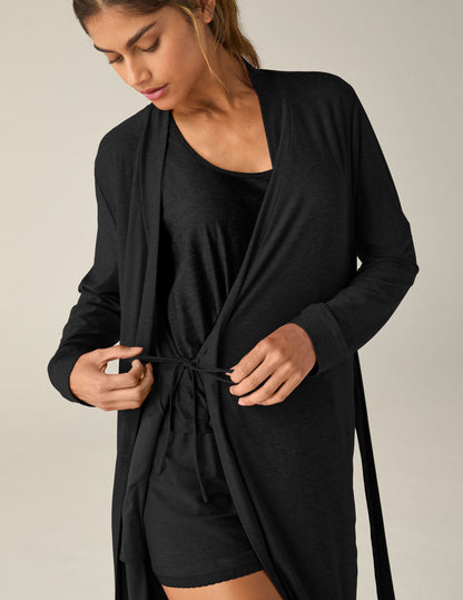 Soft Featherweight Lounge Robe with Pockets, Perfect for Relaxing Mornings and Evenings