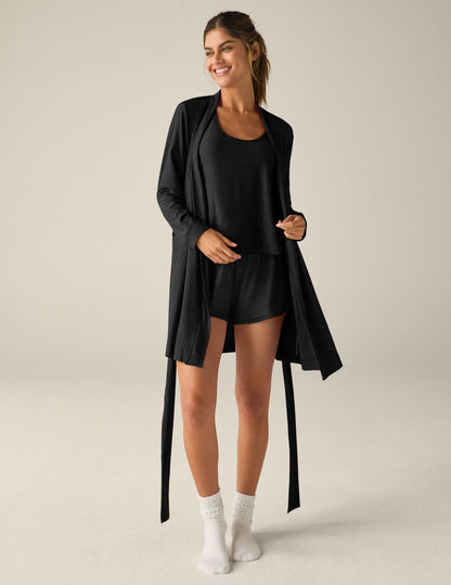 Soft Featherweight Lounge Robe with Pockets, Perfect for Relaxing Mornings and Evenings