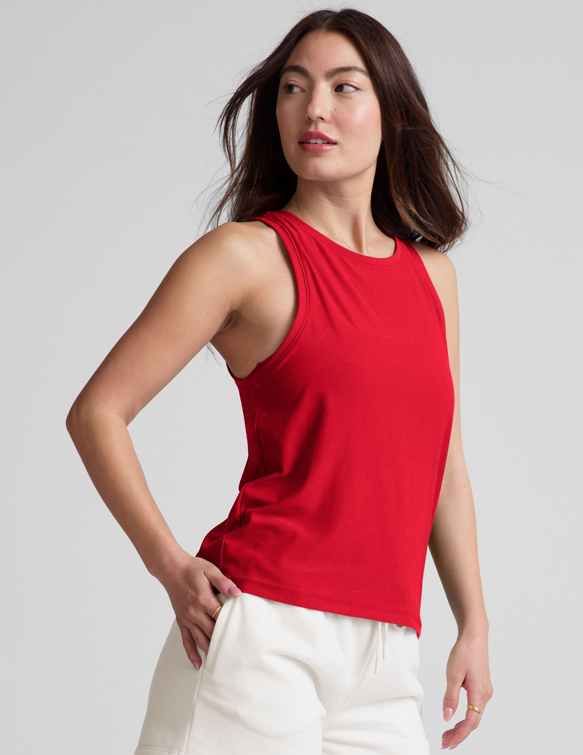 Featherweight Rebalance Tank: Lightweight, Relaxed Fit, High Neck, Versatile Activewear