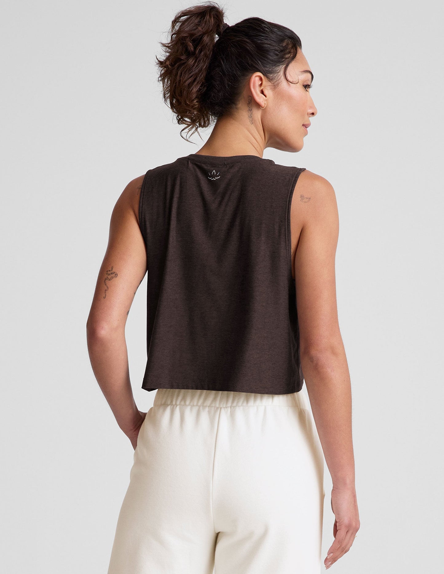 Women's Featherweight Minimal Cropped Tank Top: Lightweight, Relaxed Fit, Moisture-Wicking Comfort