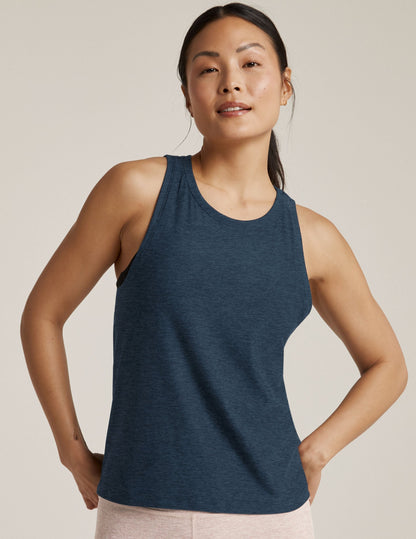 Ultra-Soft Featherweight Rebalance Tank Top: Relaxed Fit, High Neck Activewear