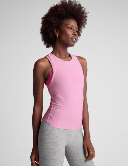 Featherweight Shirred Scoop Neck Tank Top for Adaptive Fit & Comfort