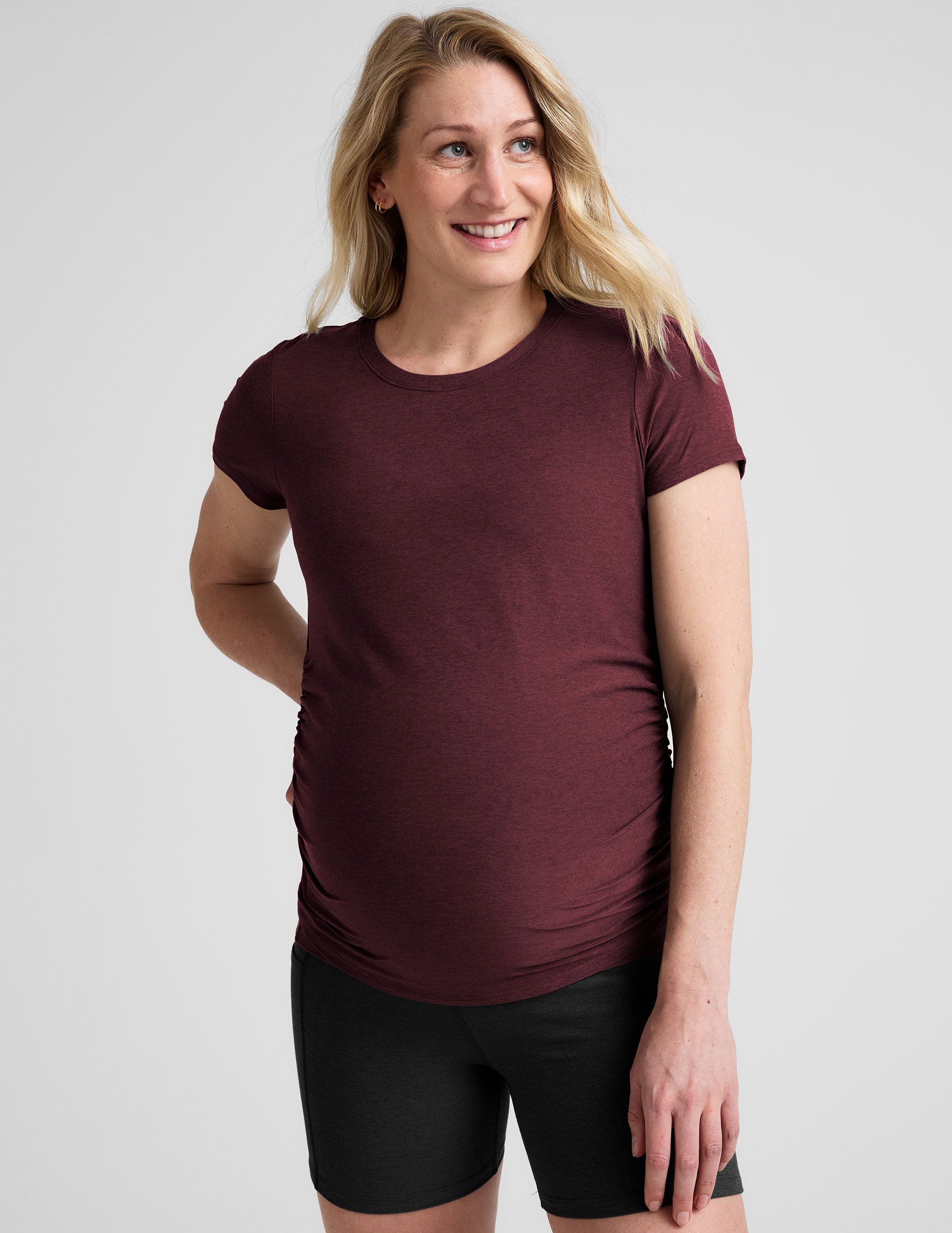 Beyond Yoga Ultra-Soft Featherweight Spacedye Maternity Tee for Pregnancy & Beyond