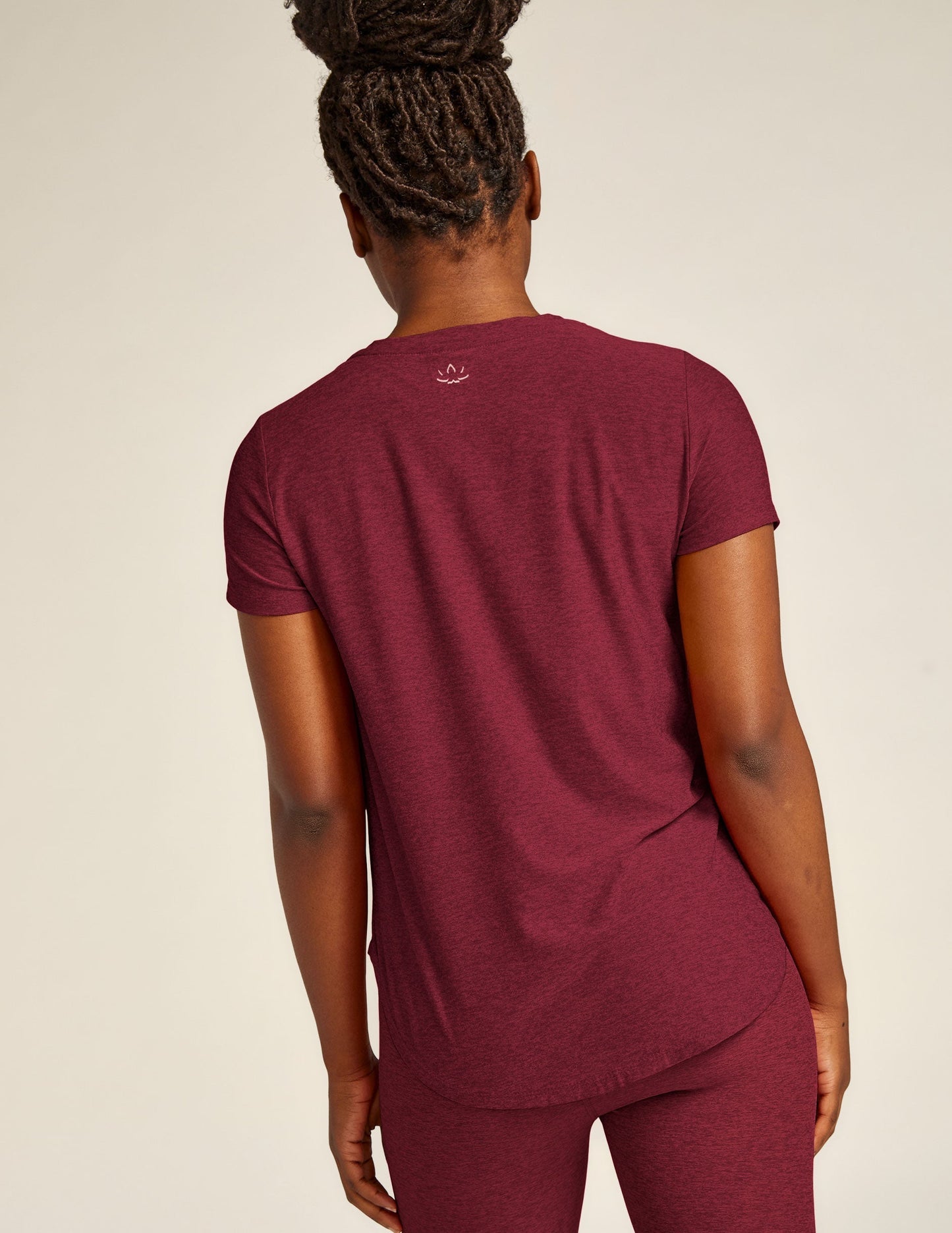 Luxurious Featherweight Spacedye Relaxed Tee: Soft, Lightweight, Curved Hem, Short Sleeve