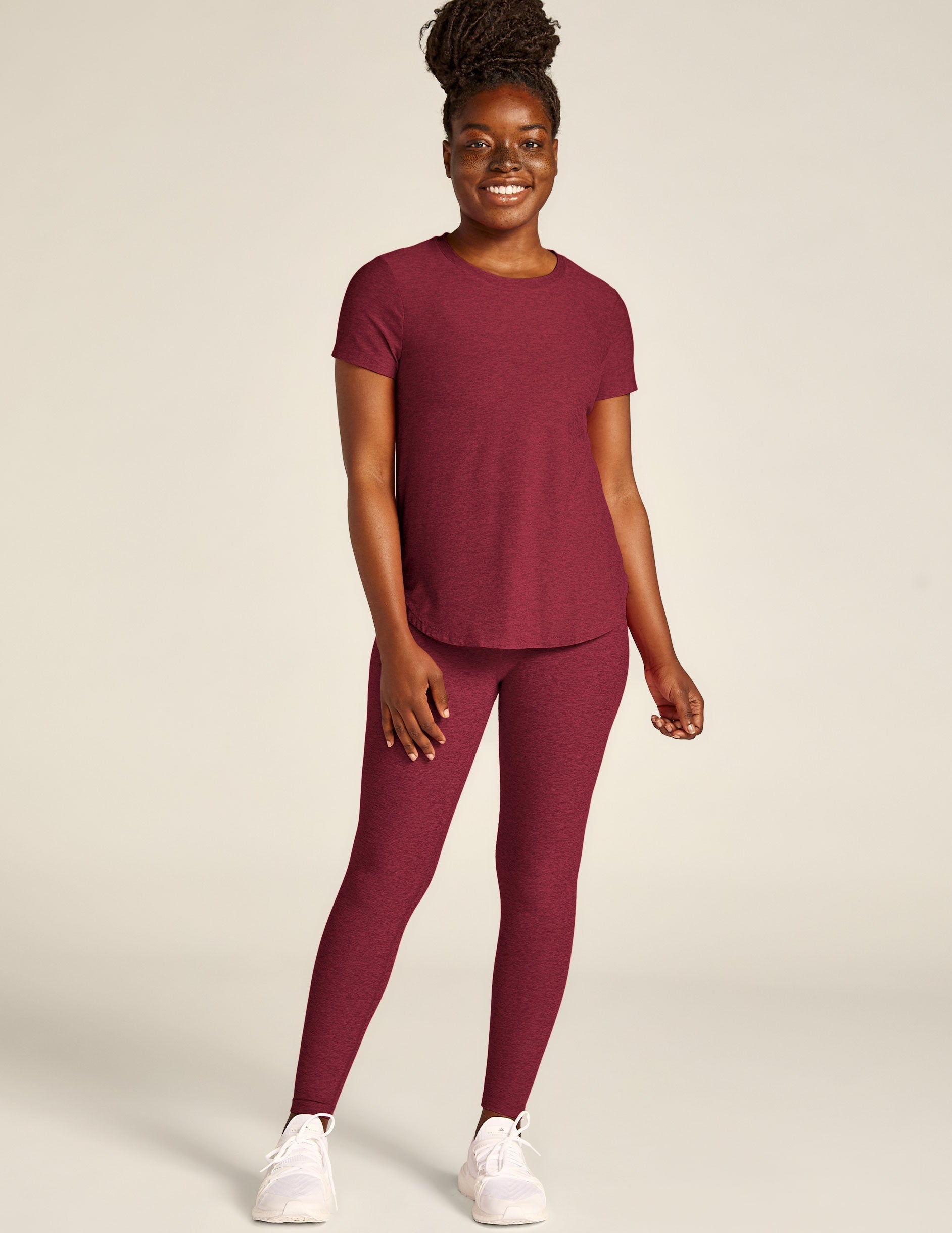 Luxurious Featherweight Spacedye Relaxed Tee: Soft, Lightweight, Curved Hem, Short Sleeve