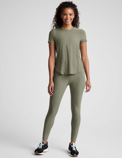 Featherweight Spacedye Relaxed Fit Short Sleeve Tee for Women - Comfort