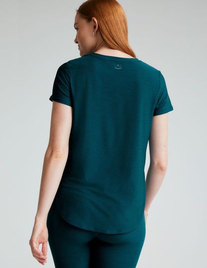 Featherweight Soft Relaxed Fit Tee - Lightweight Short Sleeve Curved Hem