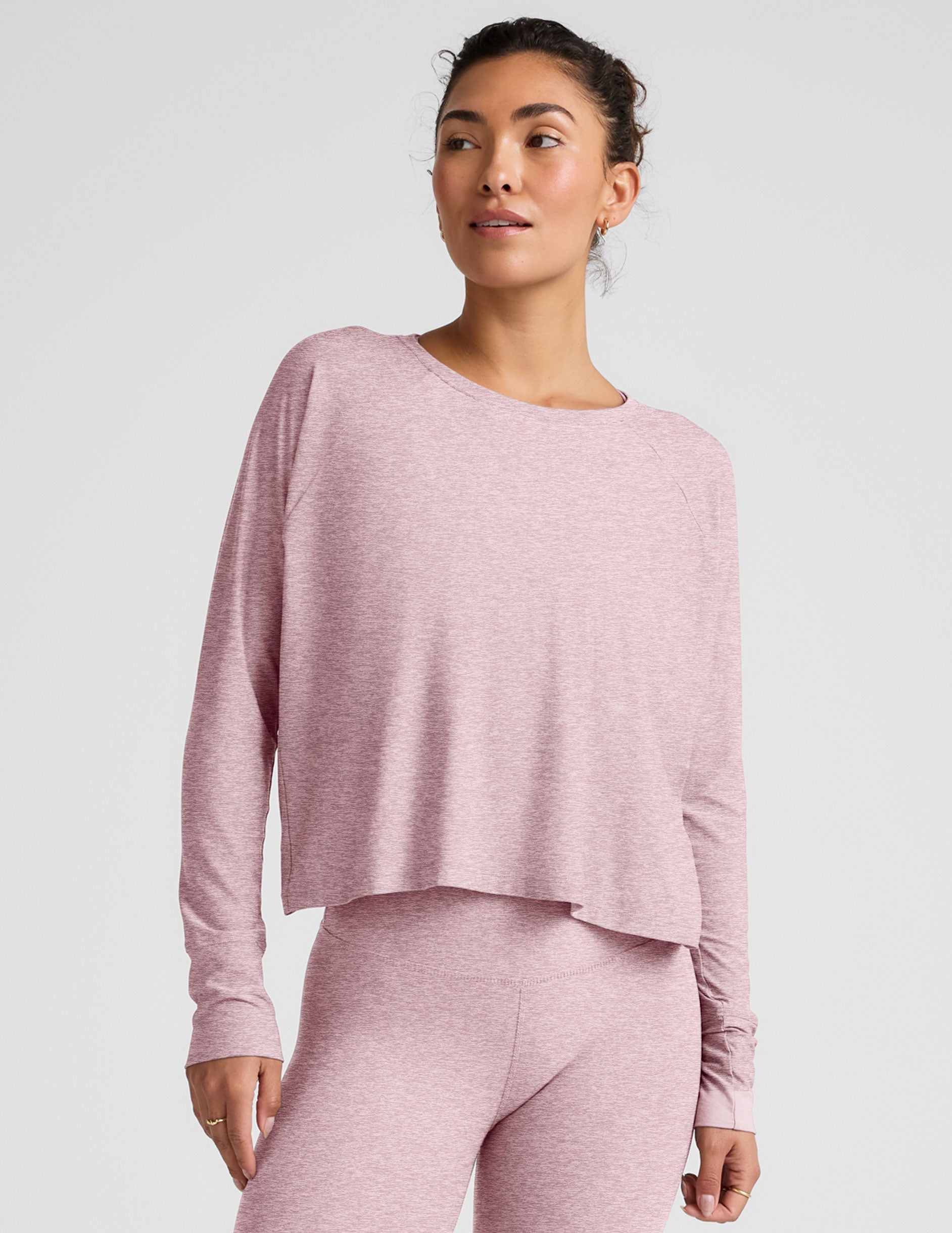 Featherweight Daydreamer Pullover: Soft, Lightweight, Raglan Sleeve, High Hip Length Top