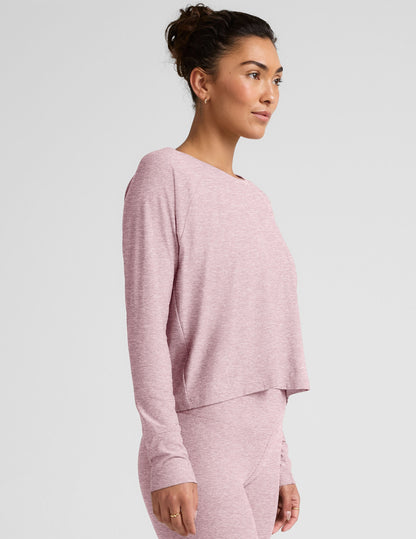 Featherweight Daydreamer Pullover: Soft, Lightweight, Raglan Sleeve, High Hip Length Top