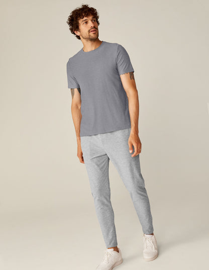 Men's Cloud Gray Heather Crew Tee Featherweight Spacedye Relaxed Fit T-Shirt