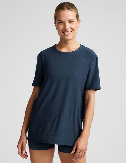 Beyond Yoga Always Super Soft Lightweight Oversized Crew Neck Tee Nocturnal Navy