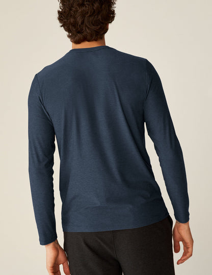 Men's Ultra-Soft Featherweight Spacedye Long Sleeve Crew Neck Shirt