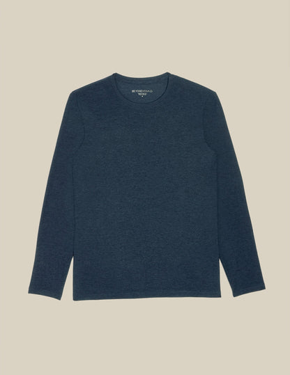 Men's Ultra-Soft Featherweight Spacedye Long Sleeve Crew Neck Shirt