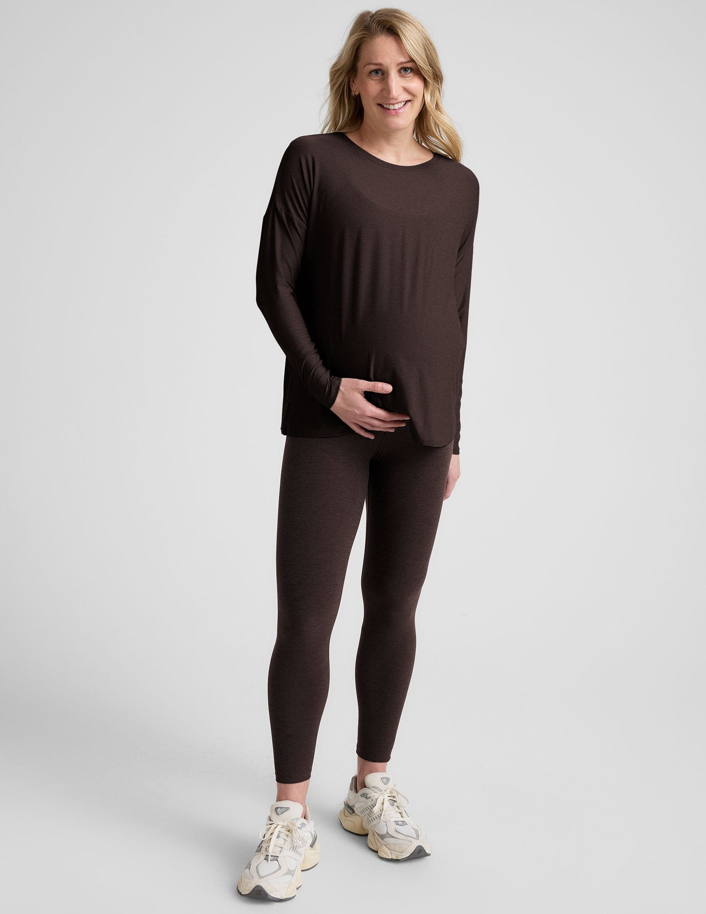 Featherweight Soft Maternity Long Sleeve Top for Pregnancy & Beyond Comfort