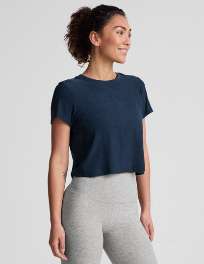 Featherweight Supreme Cropped Tee - Soft, Relaxed Fit, Nocturnal Navy