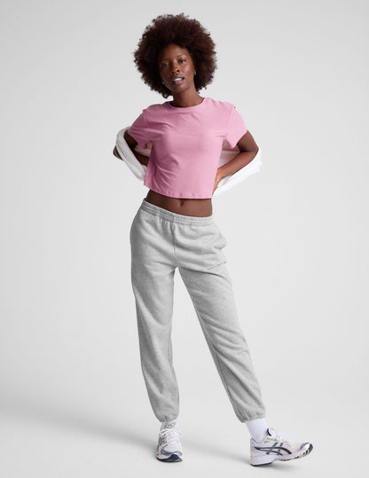 Featherweight Supreme Cropped Tee for Women: Soft, Relaxed Fit, Scoop Neck