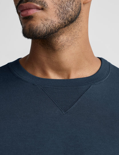 Beyond Yoga Men's Cozy Crew Pullover - Soft Terry, Relaxed Fit, Long Sleeve