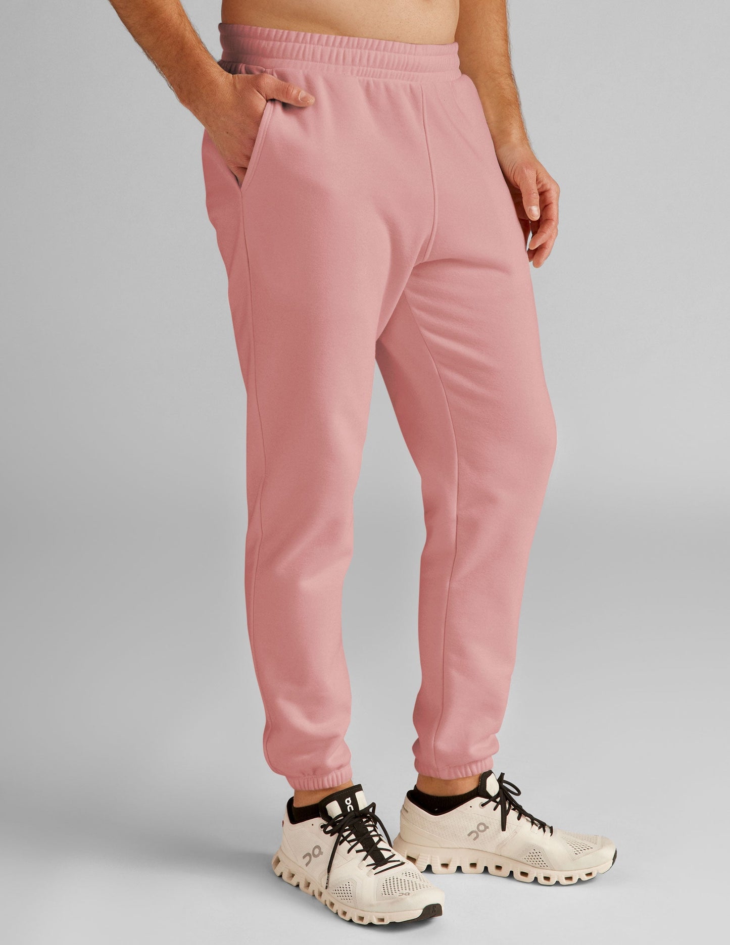 Men's LuxeFleece Clay Pink Sweatpants: Ultimate Comfort, Stylish Fit, Deep Pockets