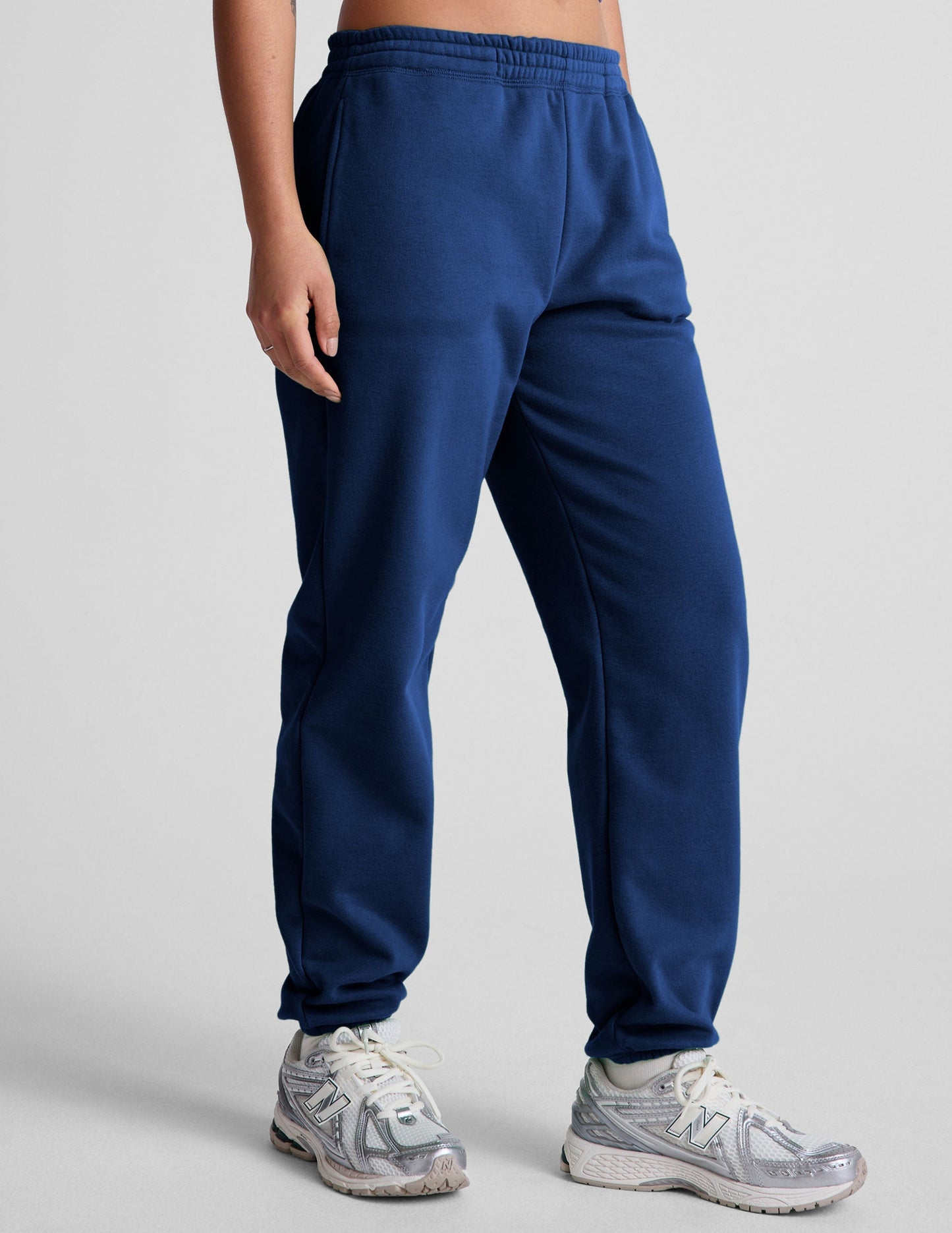 Luxurious Marine Blue Fleece Jogger Sweatpants for Ultimate Comfort & Style