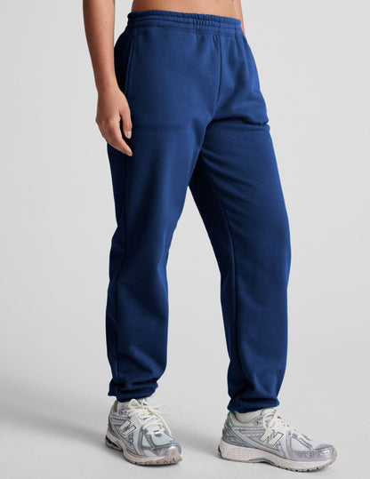 Luxurious Marine Blue Fleece Jogger Sweatpants for Ultimate Comfort & Style