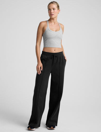 Luxurious Soft Fleece Pintuck Wide-Leg Pants: Stylish Comfort for Relaxed Living