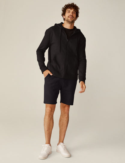 Premium Black LuxeFleece Zip-Up Hoodie: Universal Comfort, Effortless Style for All