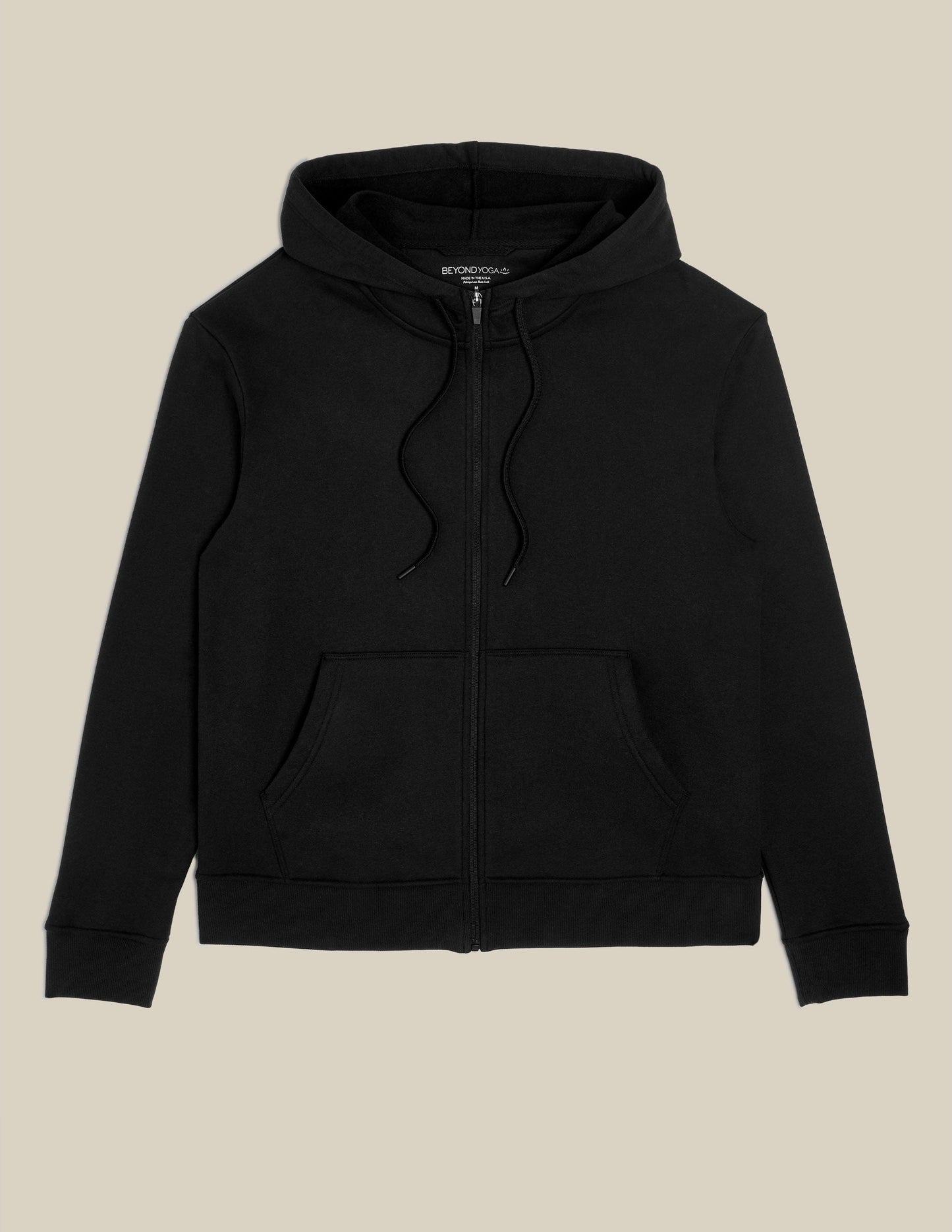 Premium Black LuxeFleece Zip-Up Hoodie: Universal Comfort, Effortless Style for All