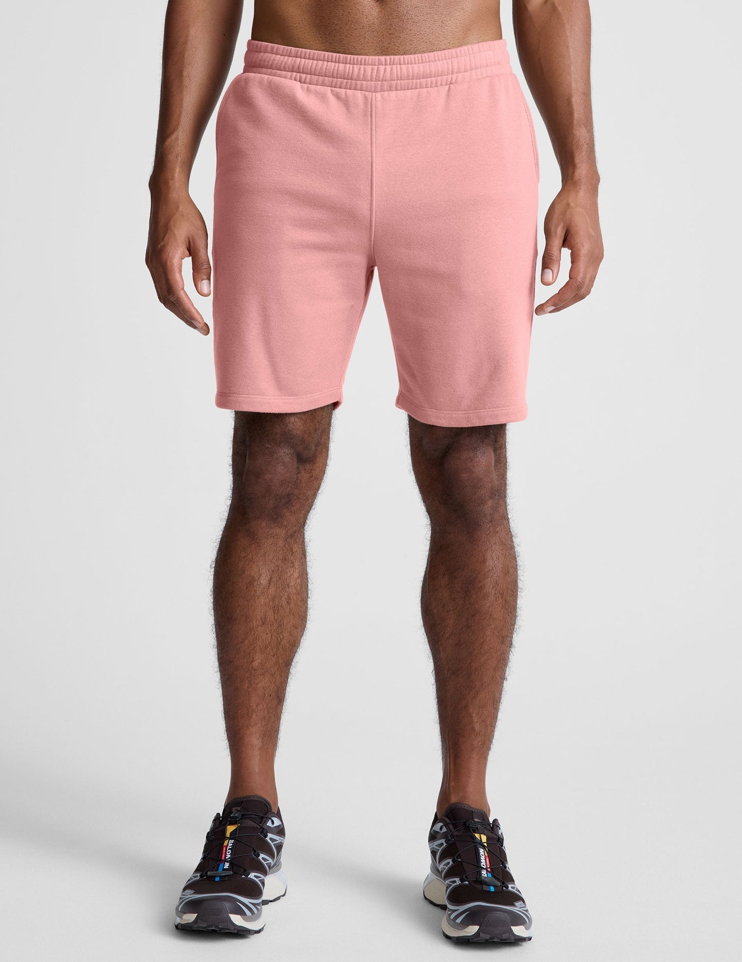 Men's Fresh Cut Relaxed Fit Clay Pink Sweat Shorts with Pockets