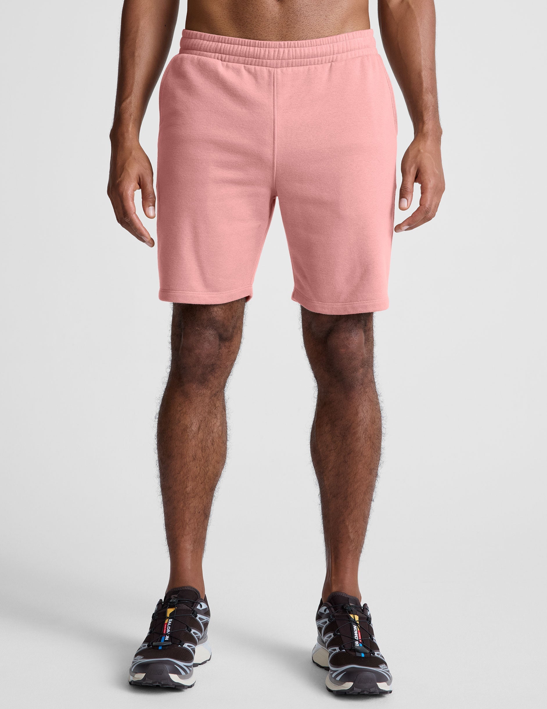 Men's Fresh Cut Relaxed Fit Clay Pink Sweat Shorts with Pockets