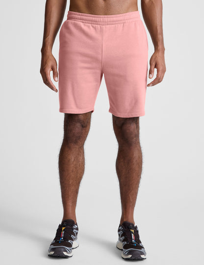 Men's Fresh Cut Relaxed Fit Clay Pink Sweat Shorts with Pockets