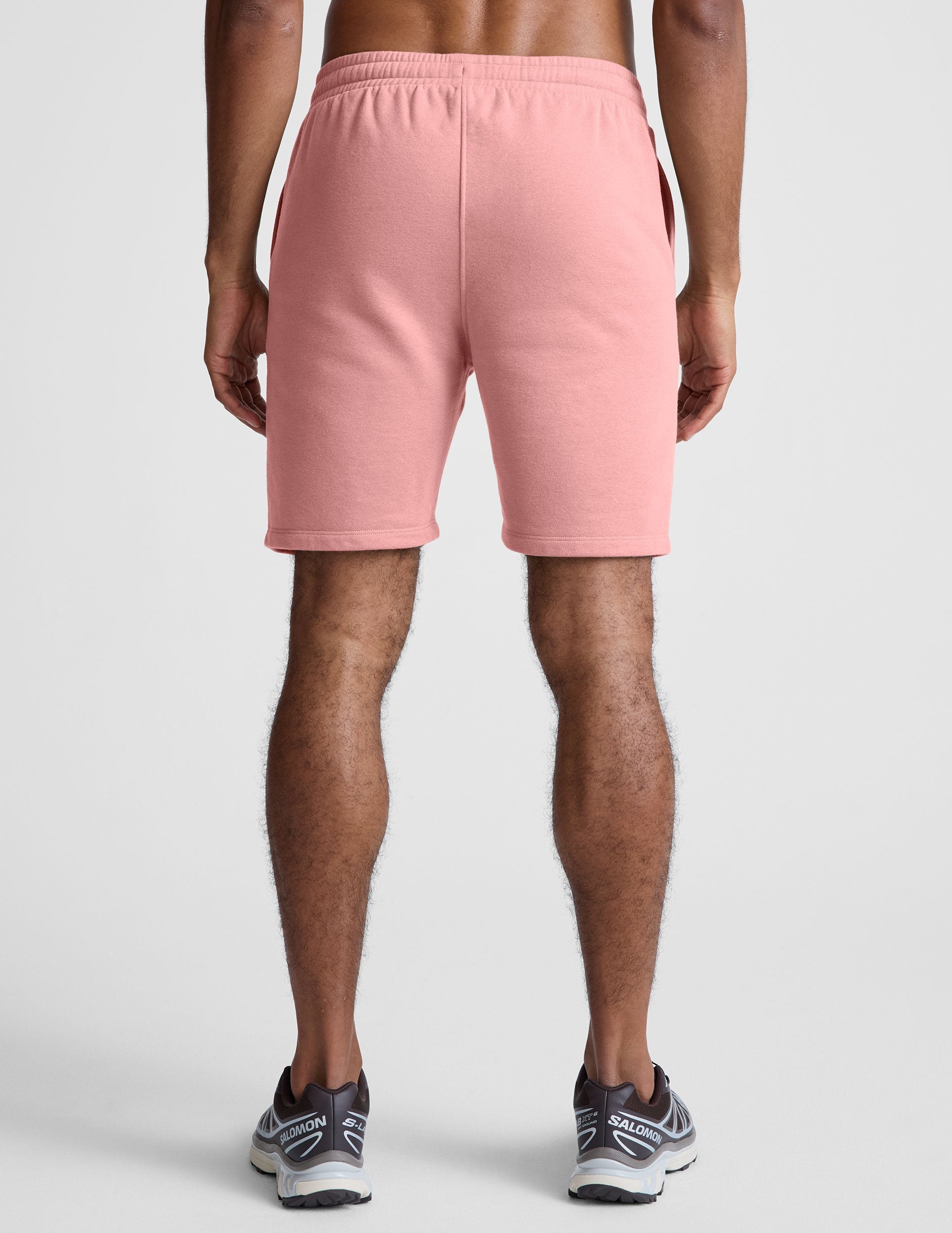 Men's Fresh Cut Relaxed Fit Clay Pink Sweat Shorts with Pockets