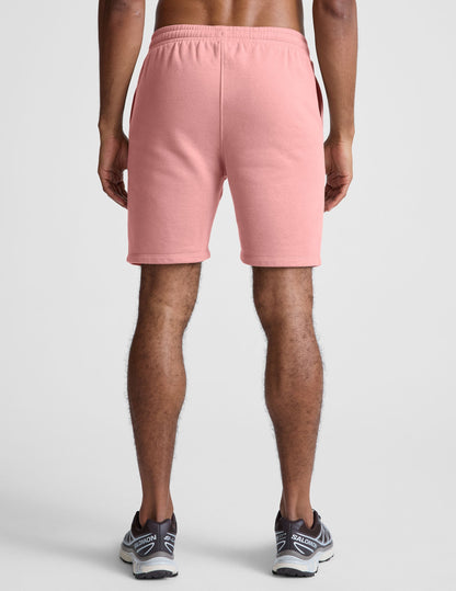 Men's Fresh Cut Relaxed Fit Clay Pink Sweat Shorts with Pockets